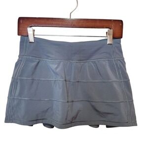 Lululemon Pace Rival Skirt Regular Size 4 Juniper 4-way Stretch 13" W8837R